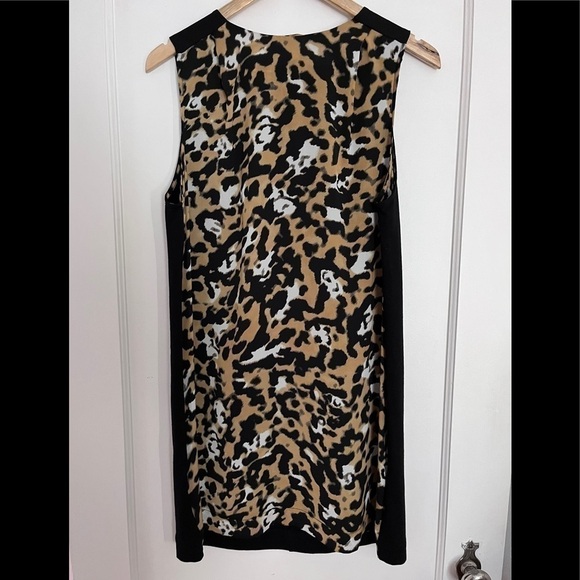 Zara Evening Collection leopard animal print & black mini dress. NWT. LARGE - Picture 7 of 11